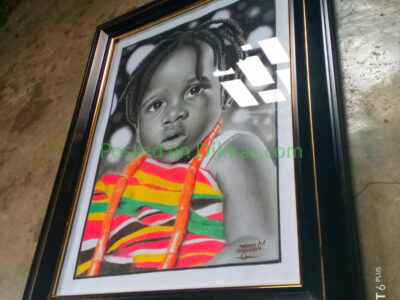 Pencil Drawing size 16x20inch frame