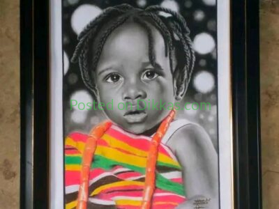 Pencil Drawing size 16x20inch frame